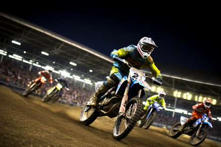 Thrilling Supercross SX Series Kick-off in Turin, Italyの素材