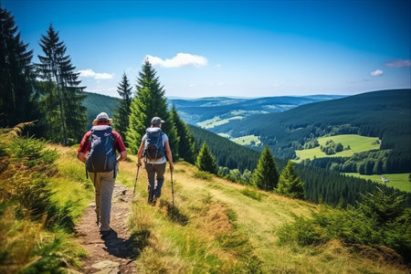 Exploring the Majestic Beskids: A Adventurous Journey of Two Backpackers on the Red Trail to Hala Labowskaの素材