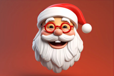 Jolly Christmas Spirit: A Delightful 3D Model of Santa Claus - AR 3:2の素材