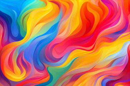 AI-Generated Abstract Colorful Background: Exploring the Aesthetic Possibilities with AR 3:2の素材