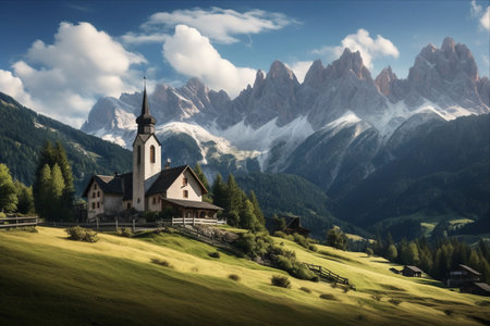 Incredible Serenity: Exploring the Chiesetta di San Giovanni in Ranui Church nestled in Italy's Majestic Dolomitesの素材