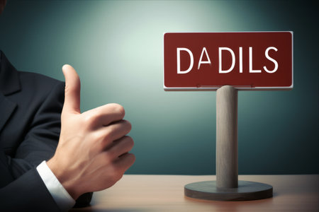 Businessman showing a signboard with the word  DADSの素材