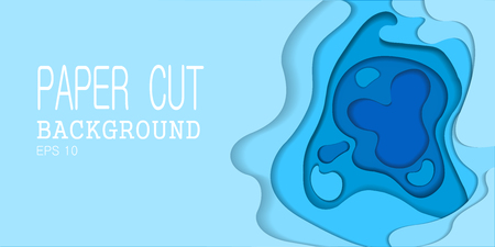 Papercut many layers of paper 3d color background! Liquid illustration for websites, abstract design, origami drawing paper, colorful 3dのイラスト素材