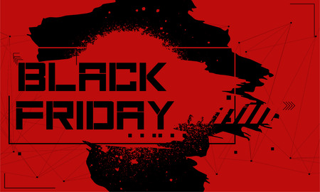 Black friday sale banner. Abstract grange style. For art template design, list, page, mockup brochure style, banner, idea, cover, booklet, print, flyer, book, blank, card, ad, sign, poster, badge.のイラスト素材