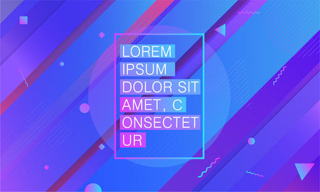 Abstract geometric background. Sports poster with the flat figures. Trendy abstract background. Composition of geometric shapes. Vector illustrationのイラスト素材