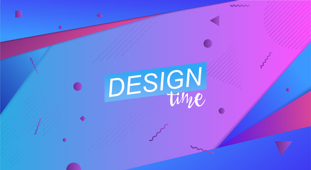 Colorful shape poster template art. Gradient vector minimal design concept. Web banner trendy styleのイラスト素材