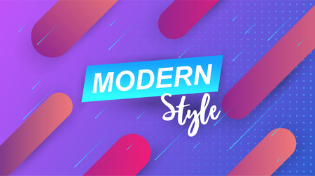 Minimal geometric background. Simple shapes with trendy gradients. Vector illustration.のイラスト素材