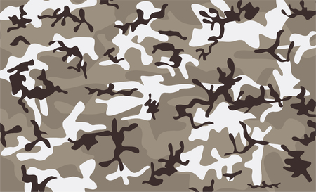 Camouflage pattern background. Black-white urban camouflage. Classic clothing style masking camo repeat print. Green brown black olive colors forest texture. Fashion textile pint. Vector illustrationのイラスト素材