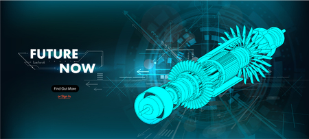 Abstract gear wheel mechanism background. Engineering drawing abstract industrial background with a cogwheels. Futuristic engineering background. 3D isometric vector illustrationのイラスト素材