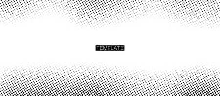 Dotted illustration. Monochrome printing raster. Abstract vector halftone background. Vector illustration. Black and white texture of dotsのイラスト素材
