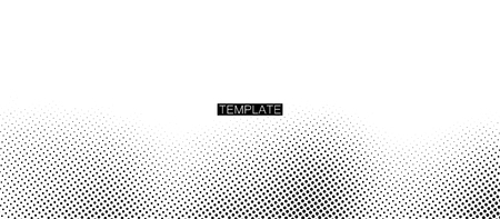 Monochrome printing raster. Abstract vector halftone background. Vector illustration. Black and white texture of dotsのイラスト素材