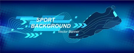 Amplitude Sports Poster with a colored dynamic waves. Abstract soundtrack wave energy background. Modern sport vector illustrationのイラスト素材