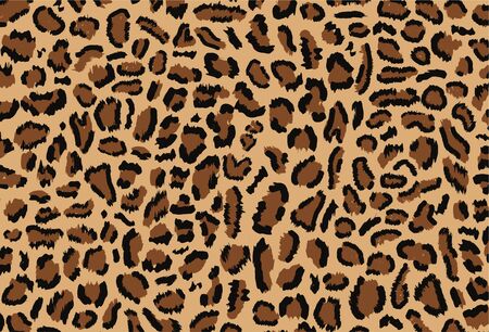 Leopard pattern design, vector illustratin, trendy background, Leopard fur pattern seamless real hairy texture. Animal design. Brown, orange, yellowのイラスト素材
