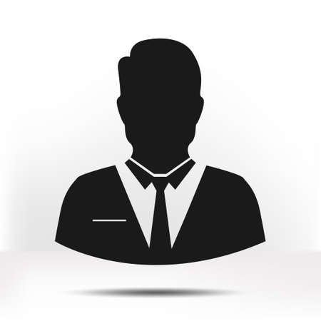Doctor icon with a shadow on a white background. Healthcare concept. Doc vector icon.のイラスト素材