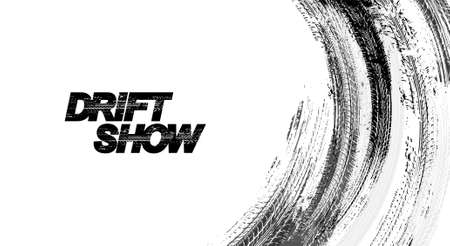 Drift background with texture wheel marksのイラスト素材