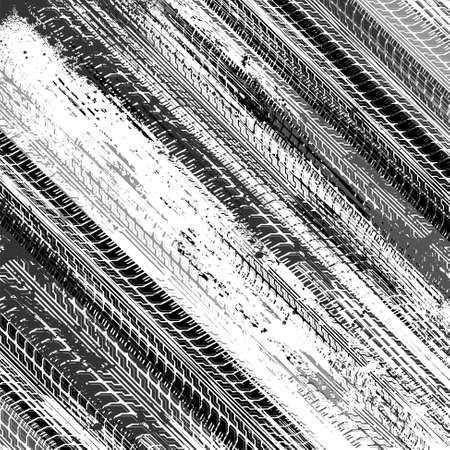 Background with tire tread marksのイラスト素材