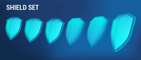 Glass shield in futuristic styleのイラスト素材