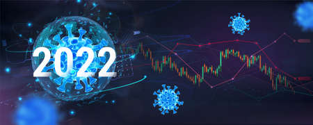 The fall of the global economy in 2022のイラスト素材