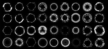 Futuristic HUD circle big collectionのイラスト素材