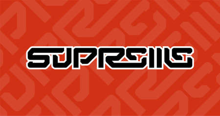 Futuristic lettering print for typography, t-shirt, merchのイラスト素材