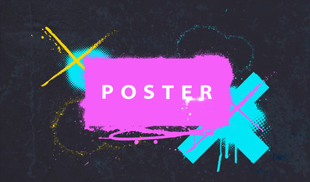 Creative background with grunge splatter and place for textのイラスト素材