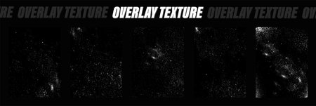 Detailed set Overlay texture stamps with snow effのイラスト素材