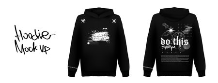 Hoodie or t-shirt brutalism design with abstract shapesのイラスト素材