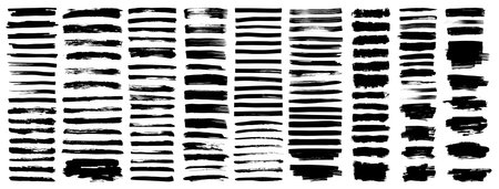 Dirty artistic box with ink brush stroke and grunge ink linesのイラスト素材
