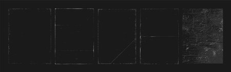 Old blank overlay texture set with effect damagedのイラスト素材