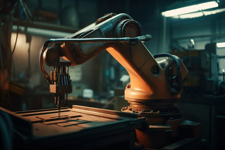 Robotic arm. Generative AIの素材