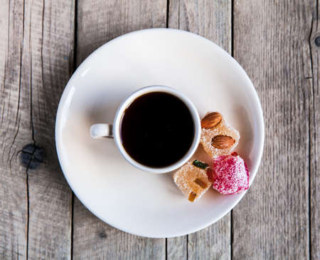 turkish coffee and turkish delightの写真素材