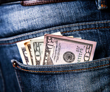 cash in your pocketの写真素材