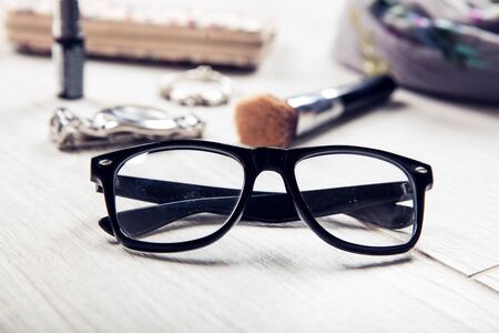 female set to exitの写真素材