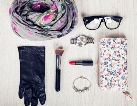 female set to exitの写真素材