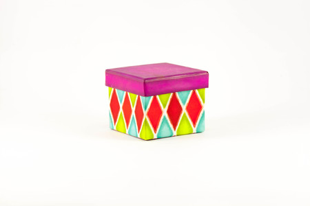 Little gift box with diamondsの写真素材
