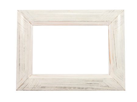 vintage frame on white background with clipping pathの写真素材