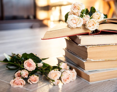 Vintage Still Life with Rosesの写真素材