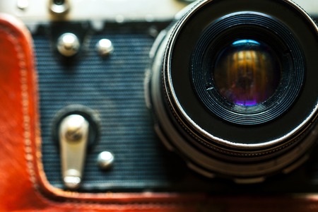 Camera lens. Retro stale.