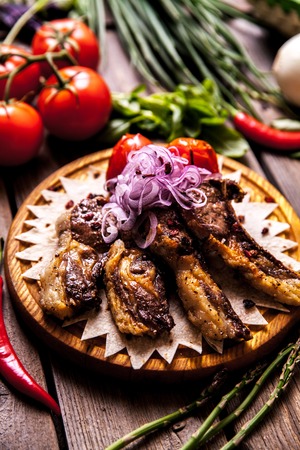 Hot Meat Dishes - Ribs with Tomatoes aの写真素材