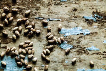 Pistachios over slate