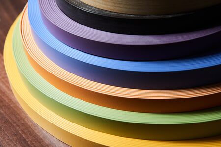 edges consist of thermoplastic edges used for small-surface areaの写真素材