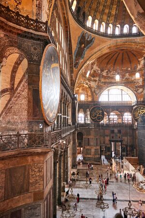 Hagia Sophia interior at Istanbul Turkey - architectureのeditorial素材