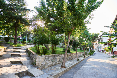 Park Street on the island Heybeliada in Turkey. summer sunnyの写真素材