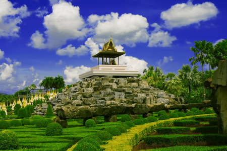 Tent in the clouds  Nong Nooch  Thailand  Summer 2013 のeditorial素材