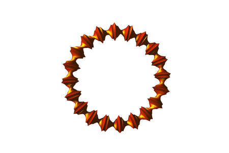 figure bracelet abstract 3d rendering white background