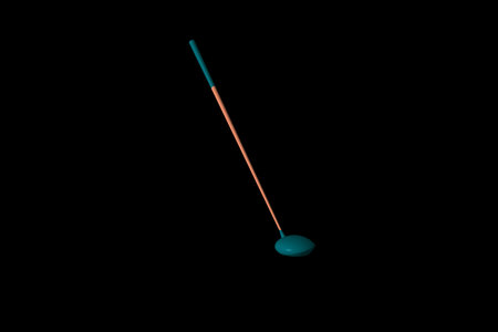 golf club shape black background 3d renderingの写真素材
