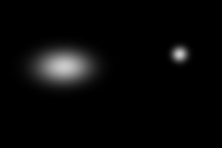 abstract scene black sky ground two light 3d rendering