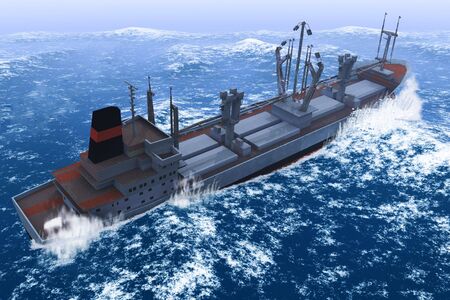 scene of the ship in stormの写真素材