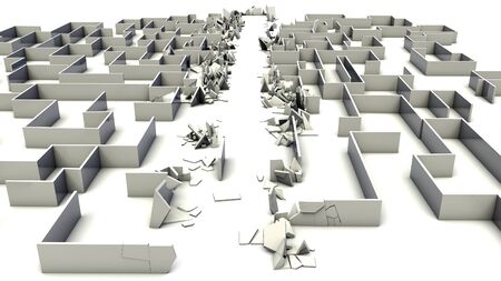 Labyrinth destructionの写真素材