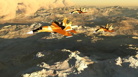 The image of the Russian warplanの写真素材